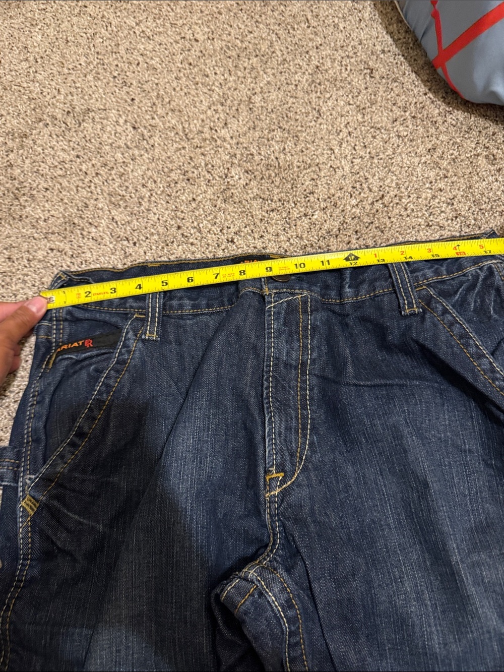 Ariat Men’s M4 Low Rise Bootcut Work Jeans in Dark Blue size 35/36 - Picture 3 of 6